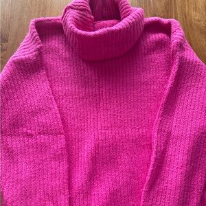 Forever 21 Vibrant Pink Turtleneck Sweater
